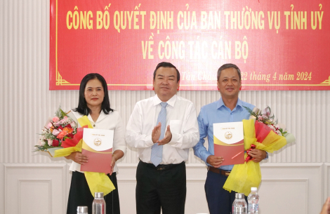 Phó Bí thư Thường trực Tỉnh uỷ: Trao quyết định bổ nhiệm cán bộ