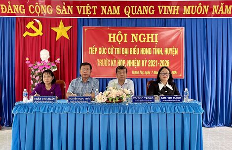 Đại biểu HĐND hai cấp tiếp xúc cử tri huyện Tân Biên