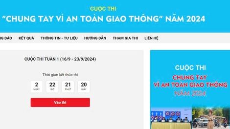 Gần 84 nghìn lượt thi “Chung tay vì an toàn giao thông” tuần 1