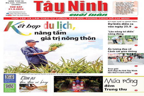 Điểm báo in Tây Ninh ngày 21.09.2024